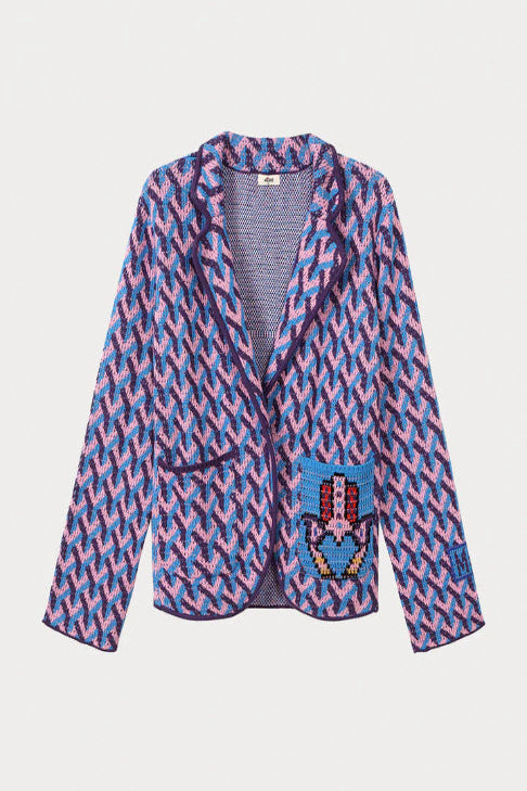 Magic Purple Jacquard Knit Jacket