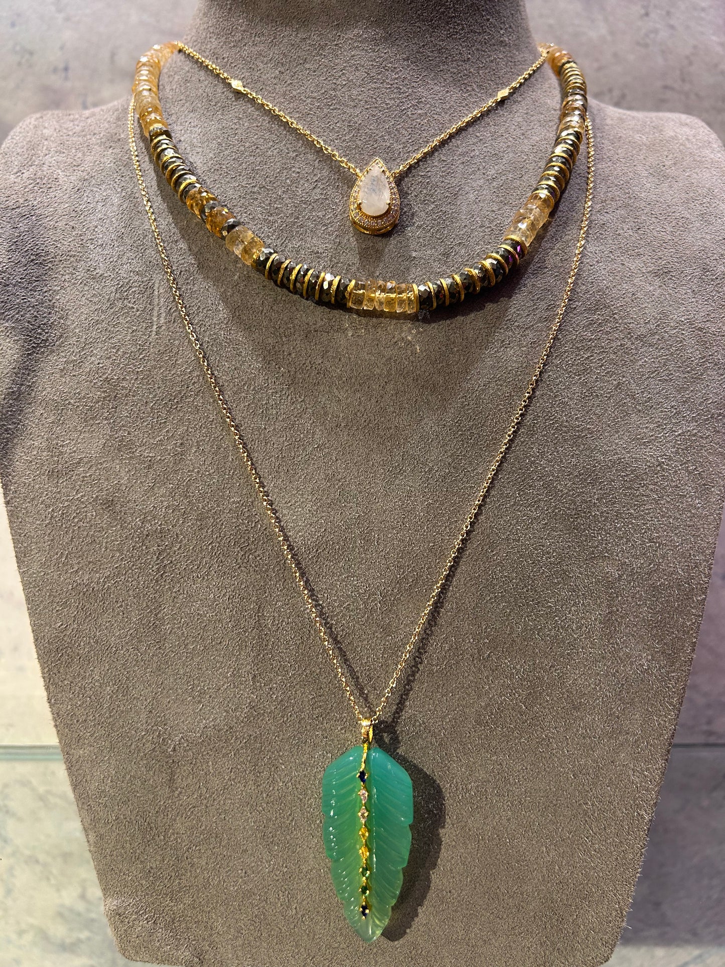 Baby Princess Moonstone Necklace - 37 cm