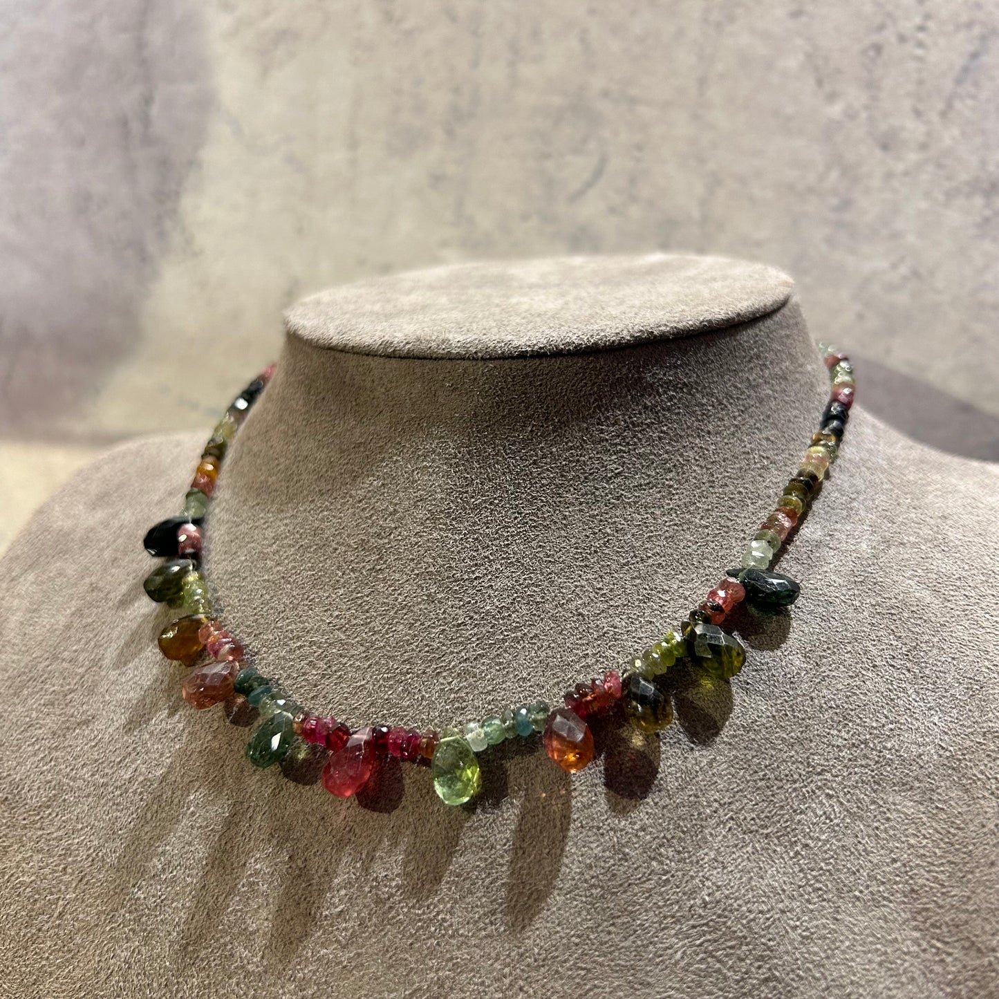 Full Tourmaline Necklace - 38 cm
