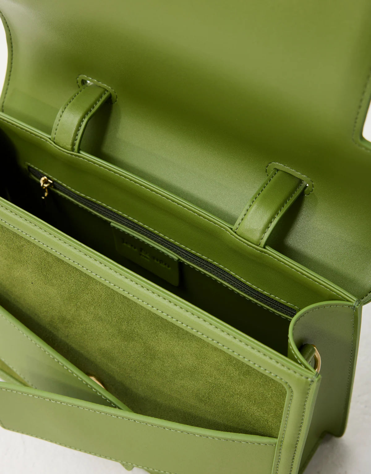 Leather Suede Bag - Green