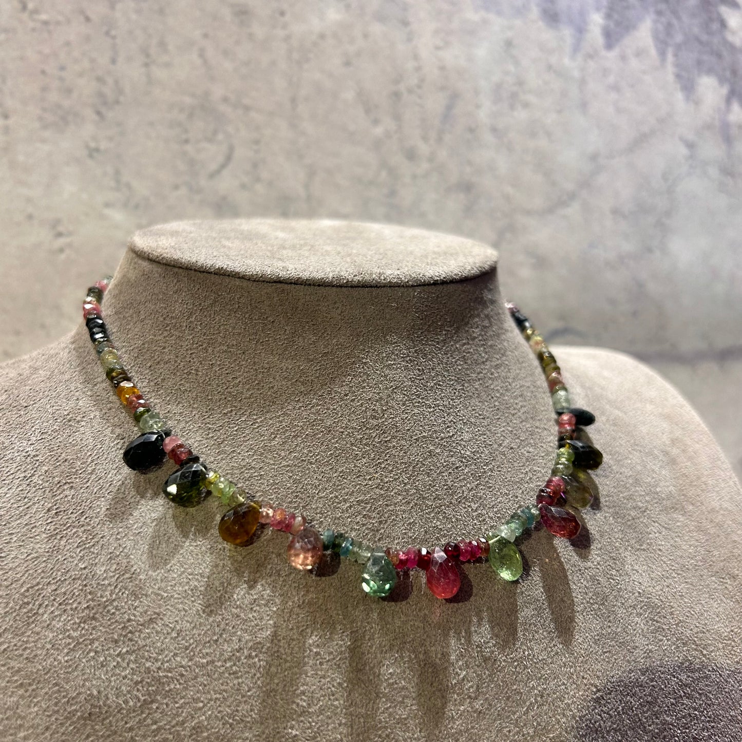 Full Tourmaline Necklace - 38 cm