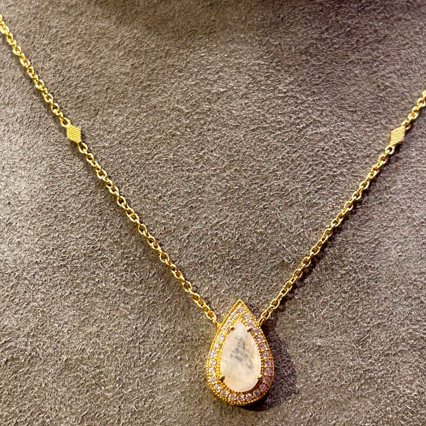 Baby Princess Moonstone Necklace - 37 cm