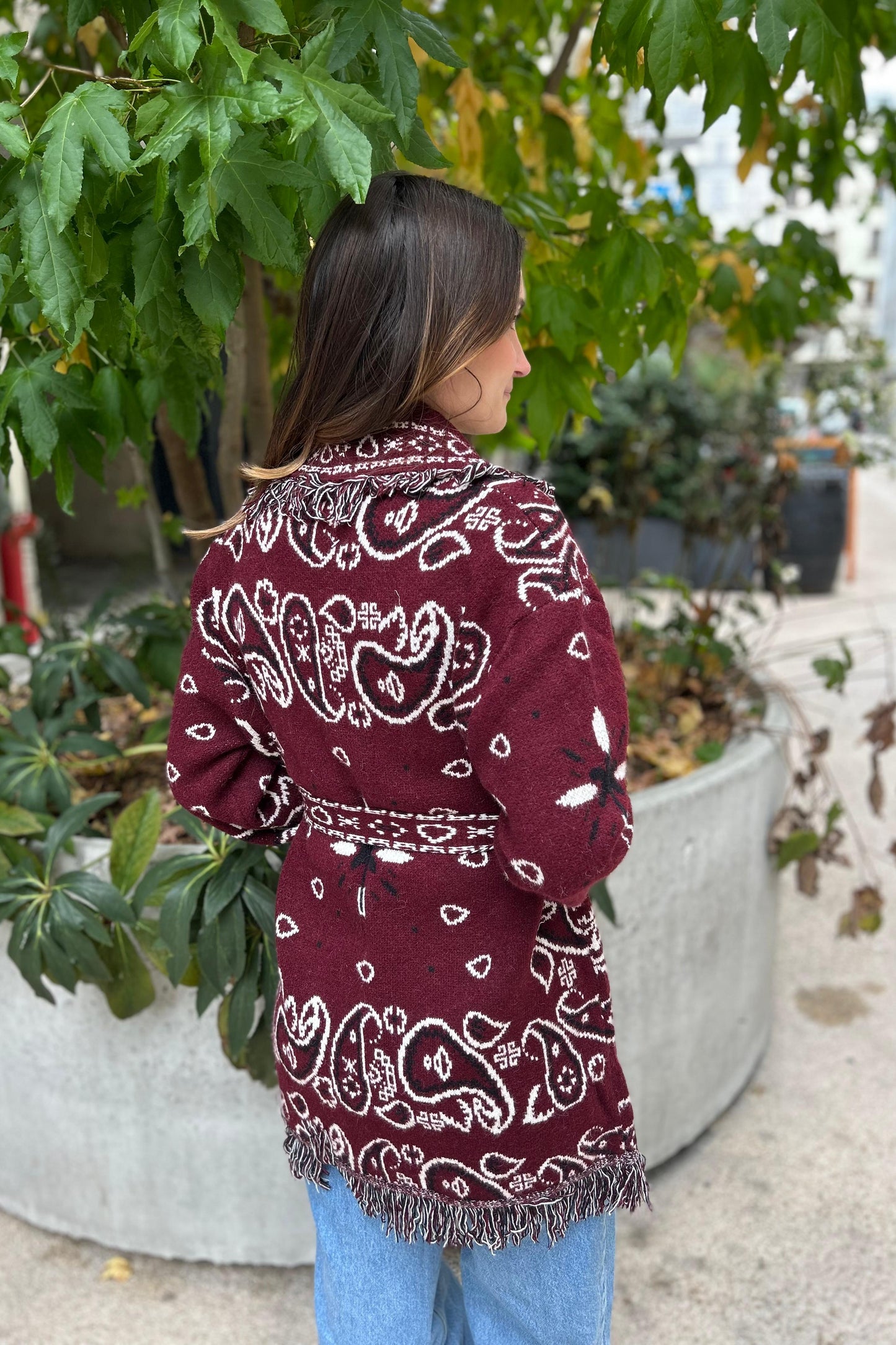 Shades Selection Burgundy Cardigan