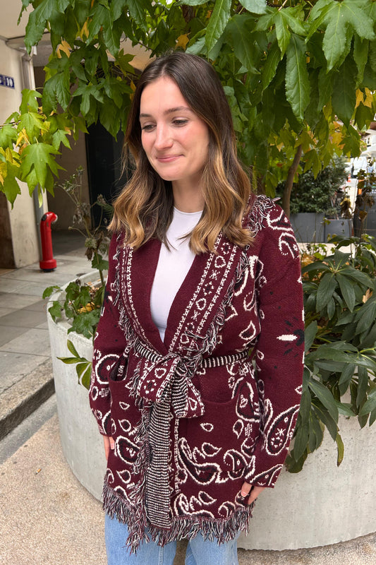 Shades Selection Burgundy Cardigan