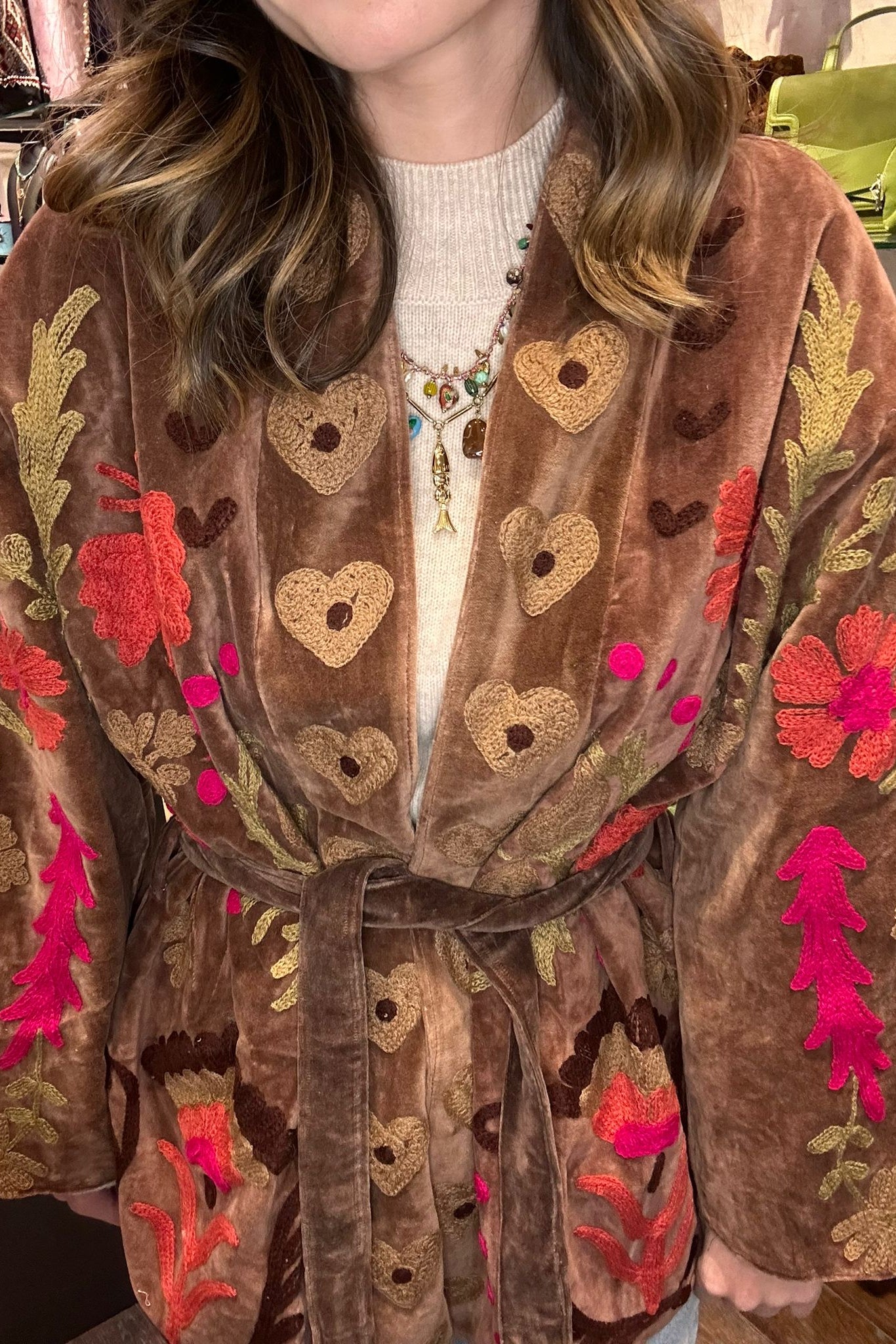 Velvet Jacket AMORE brown