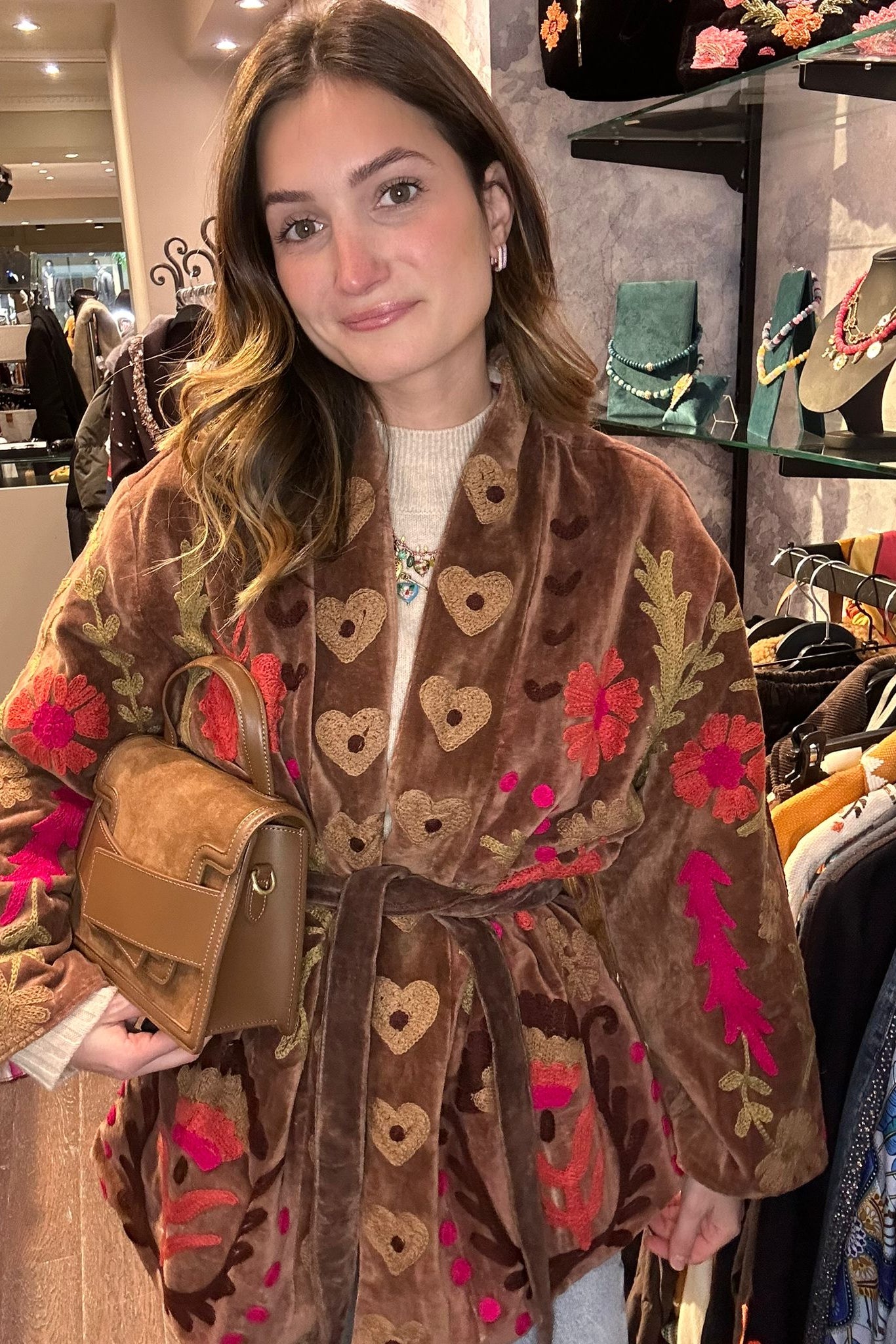 Velvet Jacket AMORE brown