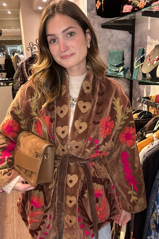 Velvet Jacket AMORE brown