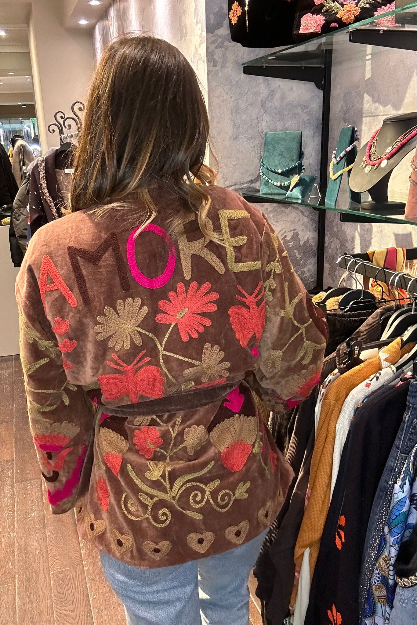 Velvet Jacket AMORE brown