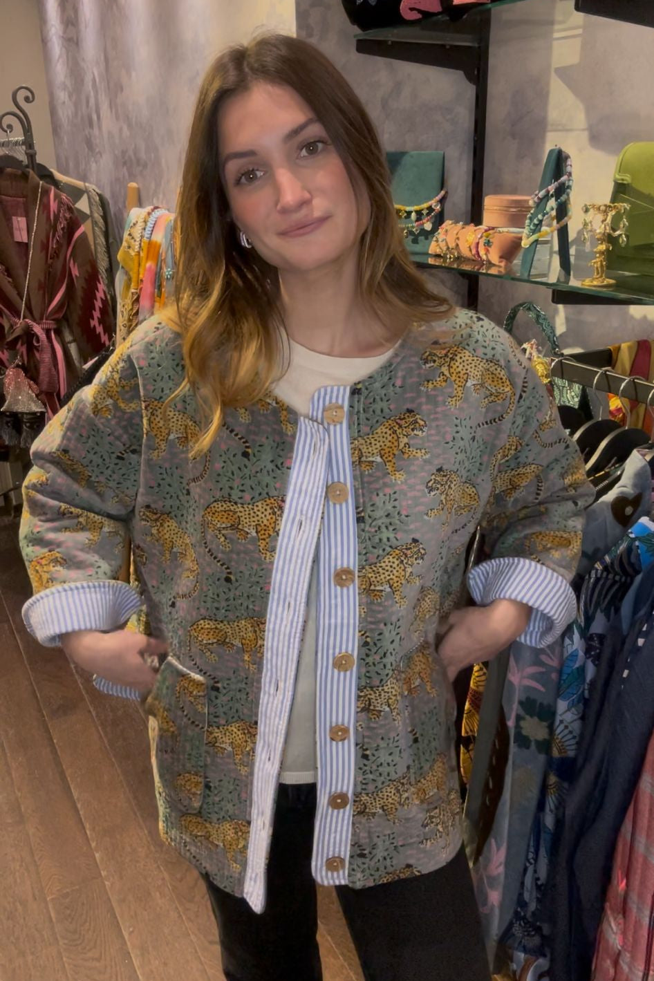 Jungle Quilted Velvet Jacket