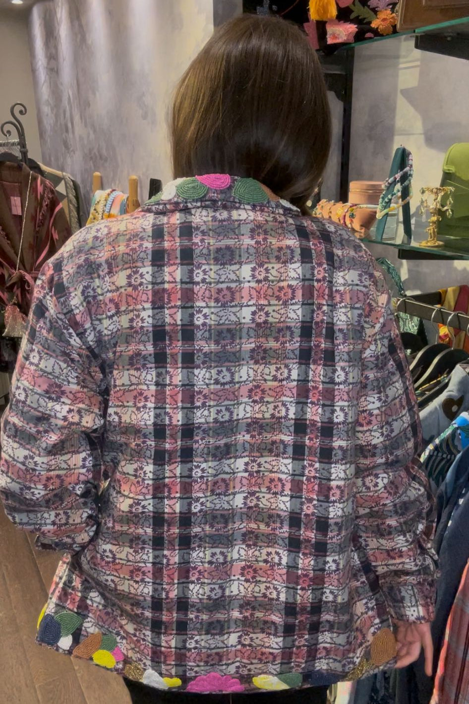 Beaded mosaic jacket