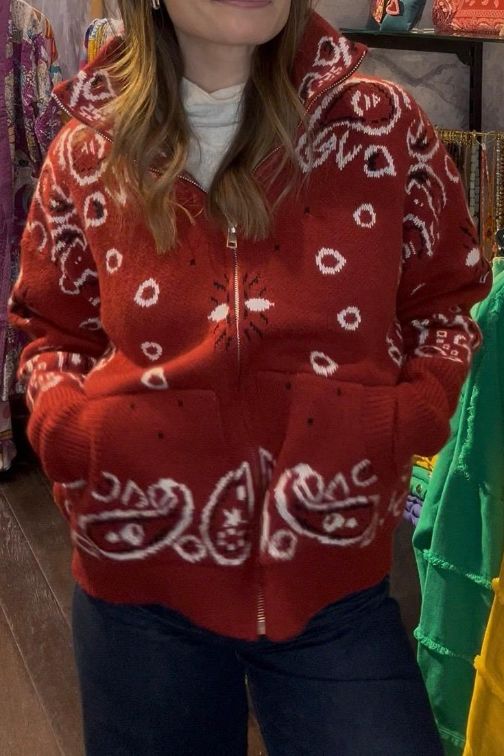 SHADES GENEVA - Burgundy bandana vest