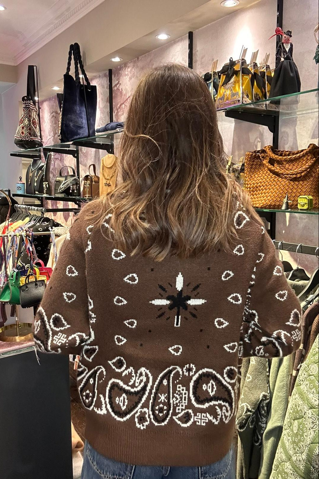SHADES SELECTION - Brown Bandana Zip Jacket