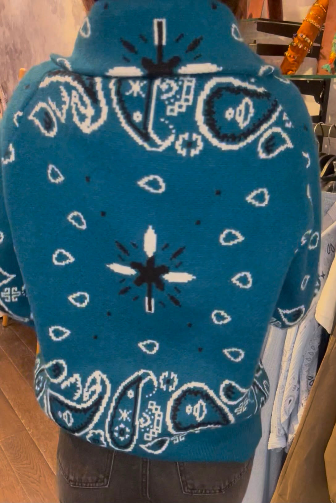 SHADES SELECTION - Teal Bandana Zip Jacket