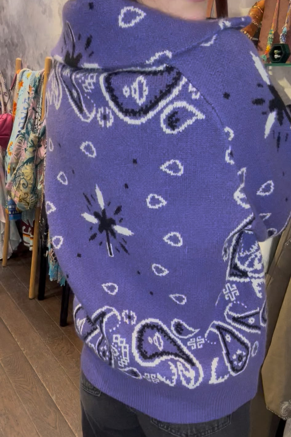 SHADES SELECTION - Purple Bandana Zip Jacket
