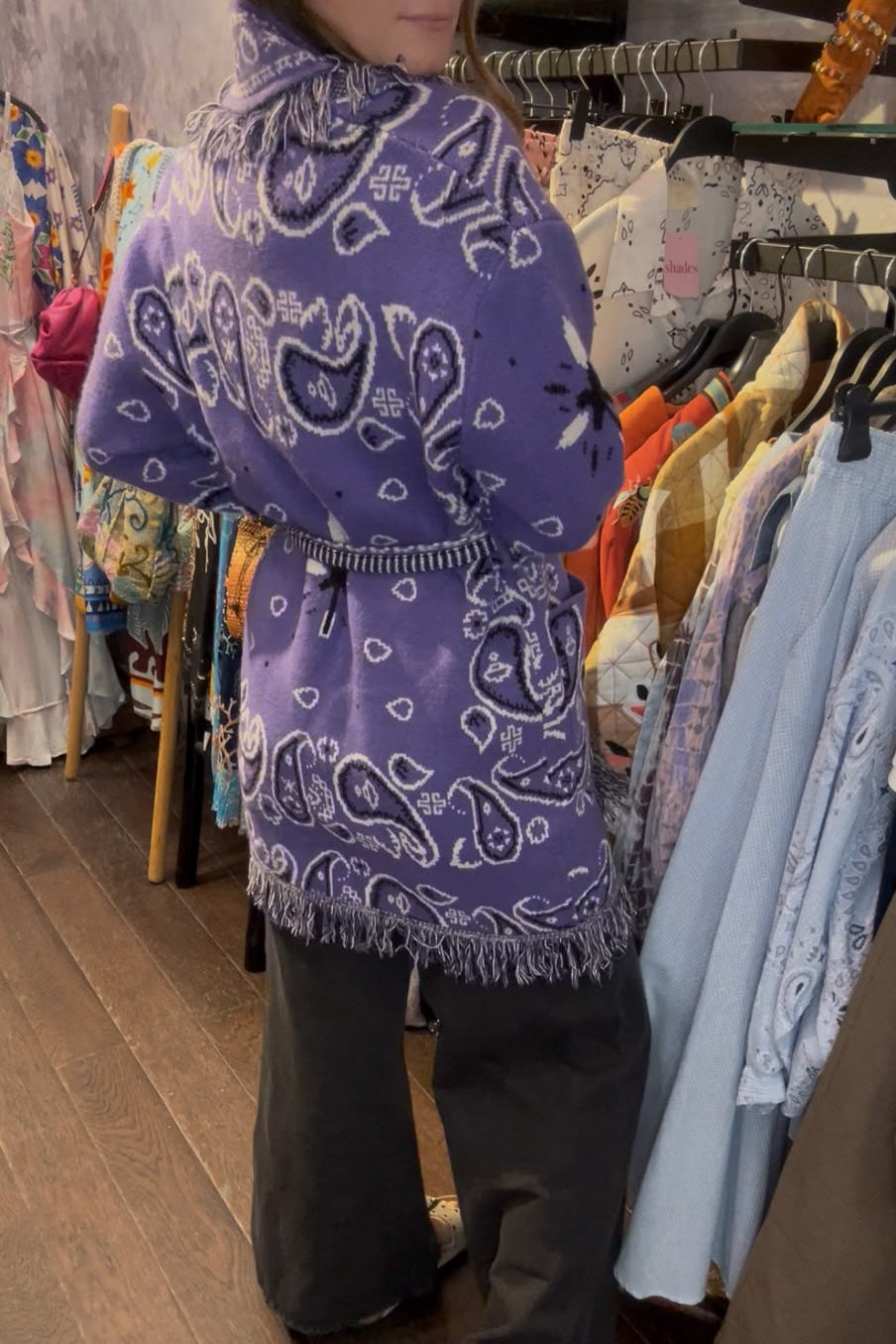SHADES SELECTION - Purple Bandana Cardigan