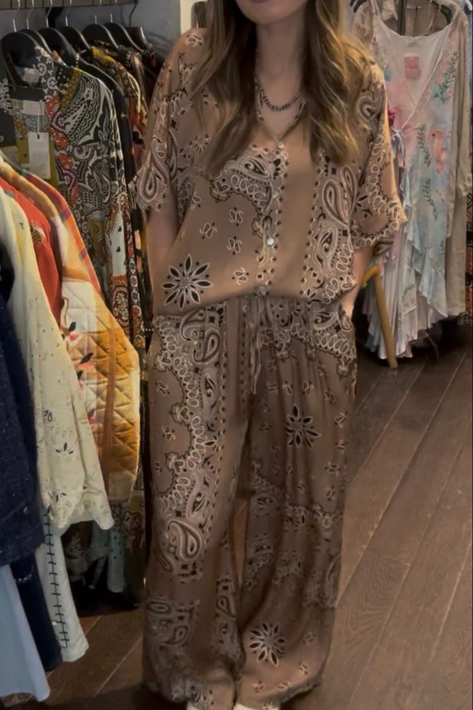 Camel Bandana Shirt & Pants Set