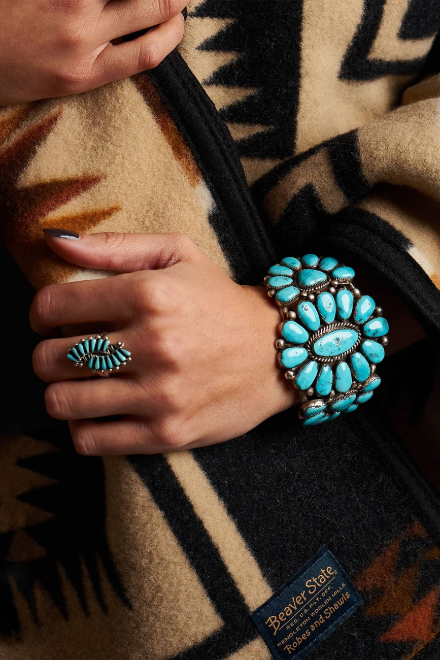 HARPO PARIS - Turquoise and silver ring Zuni