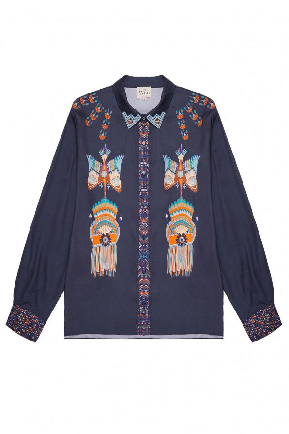 Shirt Bonaventure New Western - Blue