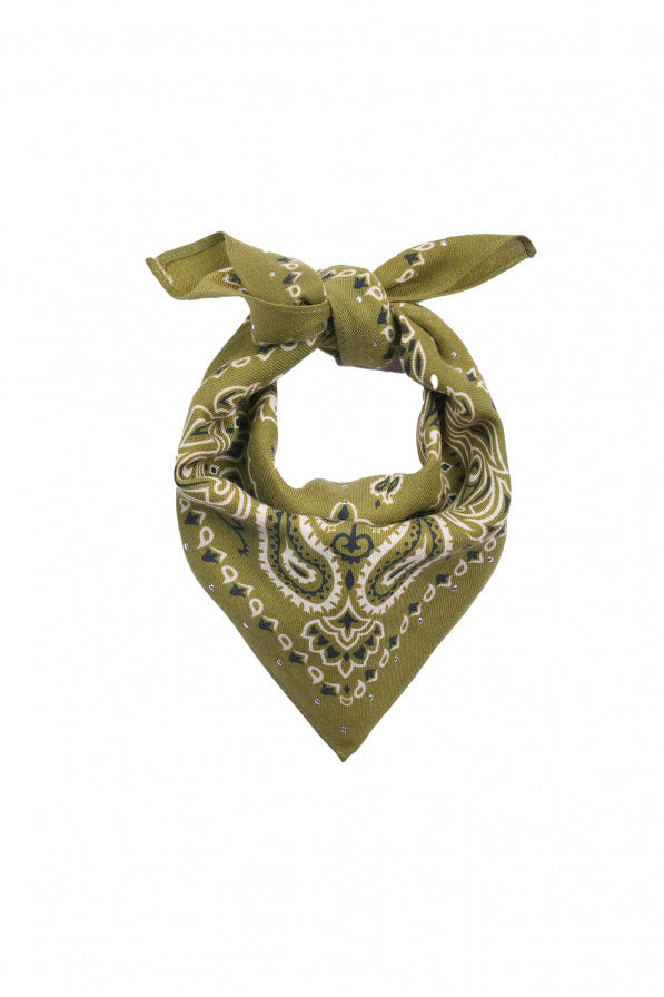 Mini Scarf Paisley - Khaki