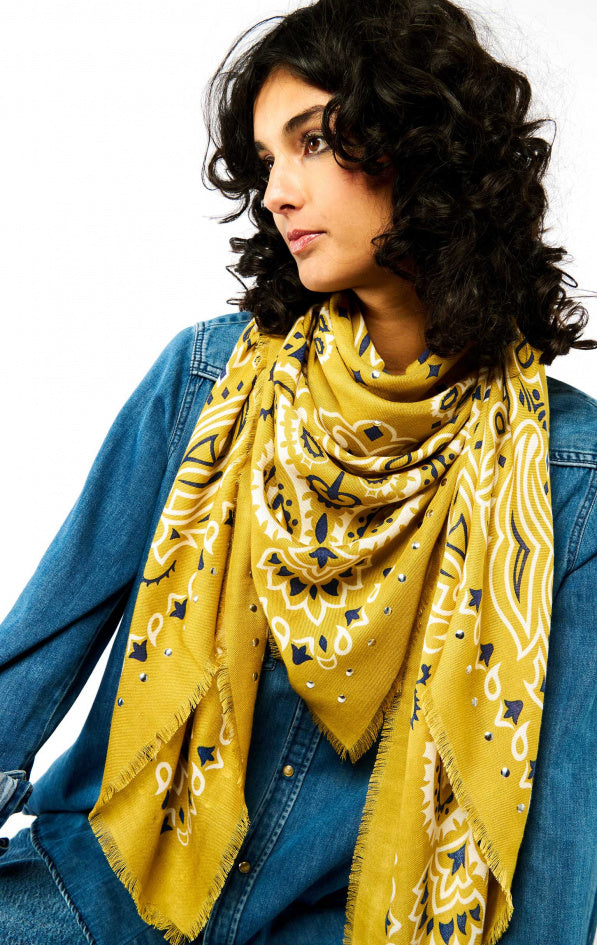 Big Scarf Paisley - Camel