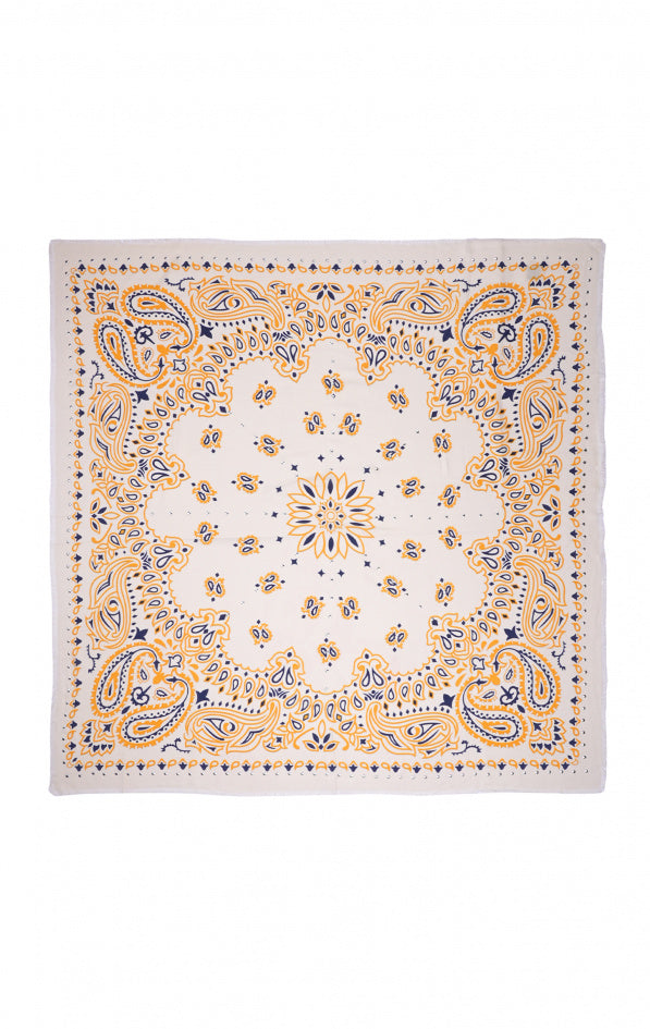 Big Scarf Paisley - White