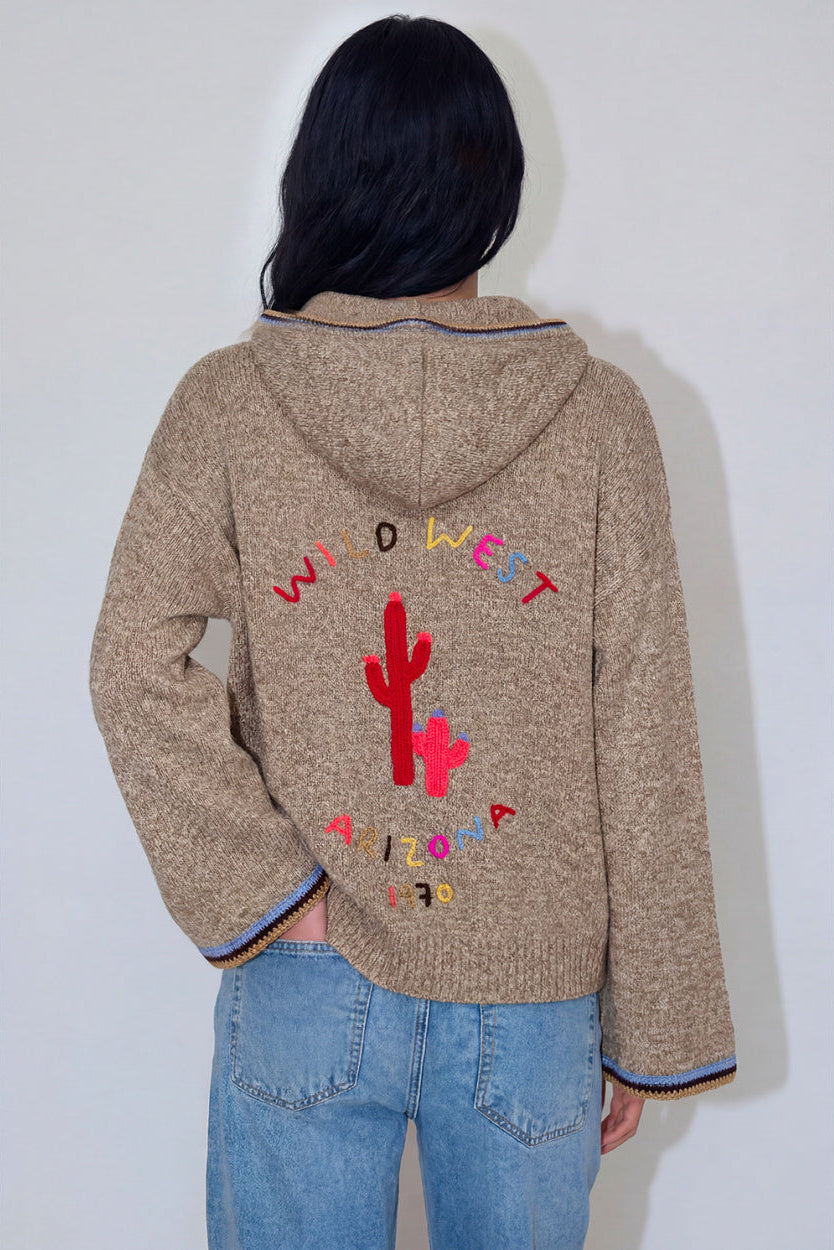 MA PETITE CAPSULE - Arizona Hooded Sweater – Taupe