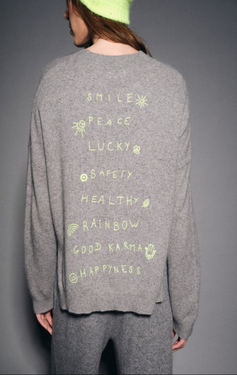 Jackpot heather gray sweater