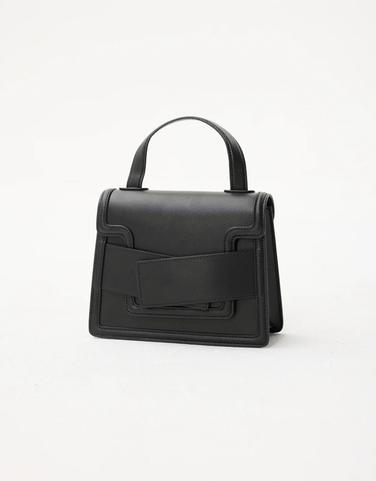 Leo mini Leather Bag - Black