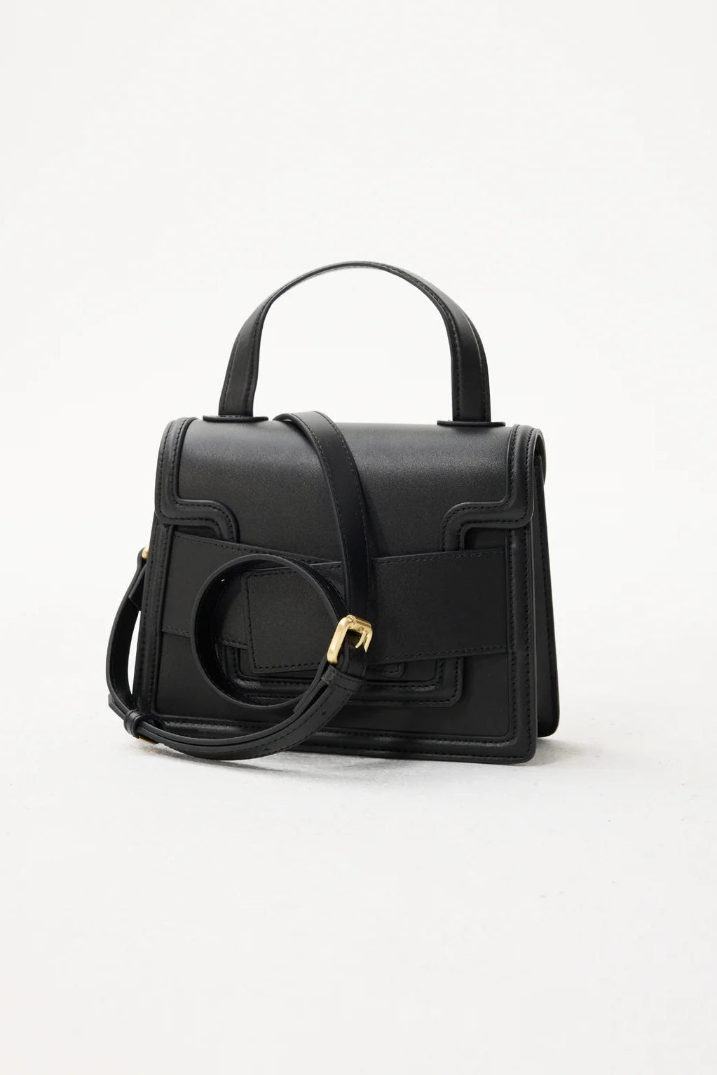Leo mini Leather Bag - Black