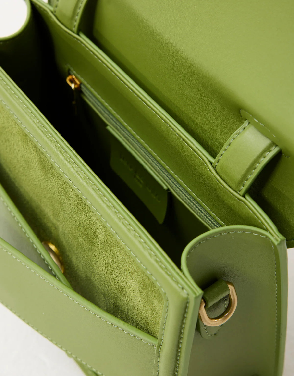 Leo Mini Leather Suede Bag - Green