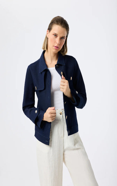 Billie cotton shirt collar jacket