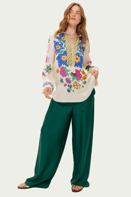 ME369 - Mia Markers String Tie Blouse