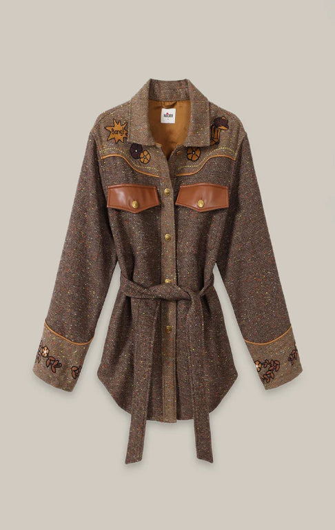 Kiara Brown Belted Jacket