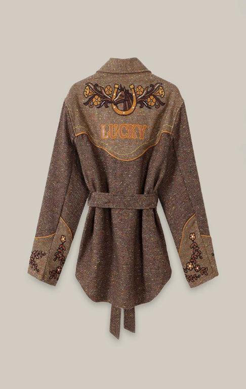 Kiara Brown Belted Jacket