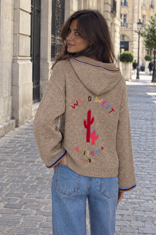 MA PETITE CAPSULE - Arizona Hooded Sweater – Taupe