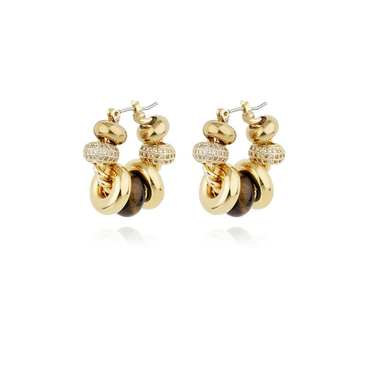 HYPSO - Solal Earrings -  Tiger's eye