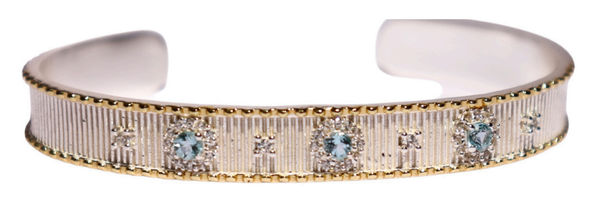 Sao bracelet with blue topaz