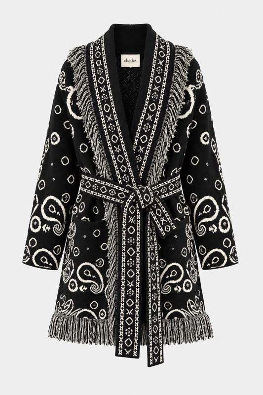 SHADES SELECTION - Black Bandana Cardigan