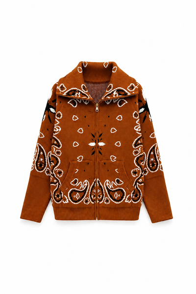 SHADES SELECTION - Copper Bandana Zip Jacket