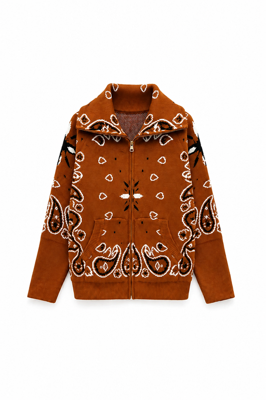 SHADES SELECTION - Copper Bandana Zip Jacket