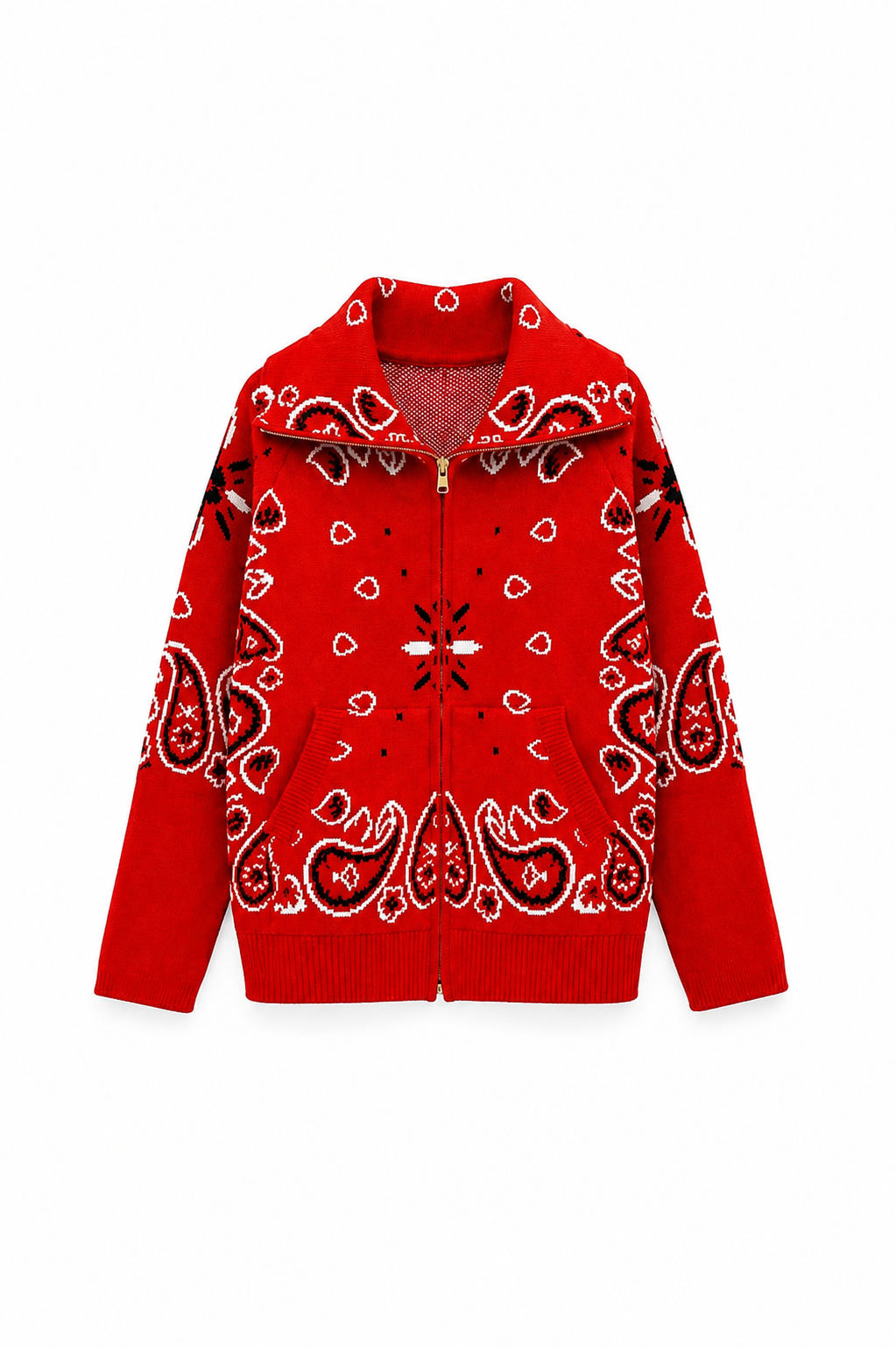 SHADES SELECTION - Red Bandana Zip Jacket