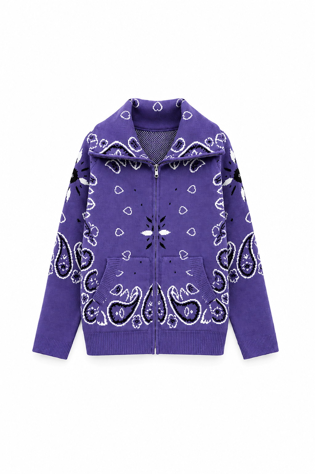 SHADES SELECTION - Purple Bandana Zip Jacket