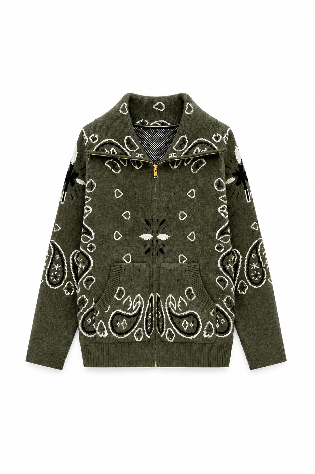 SHADES SELECTION - Khaki Bandana Zip Jacket