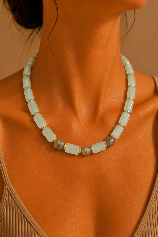 Full labradorite necklace - 38 cm