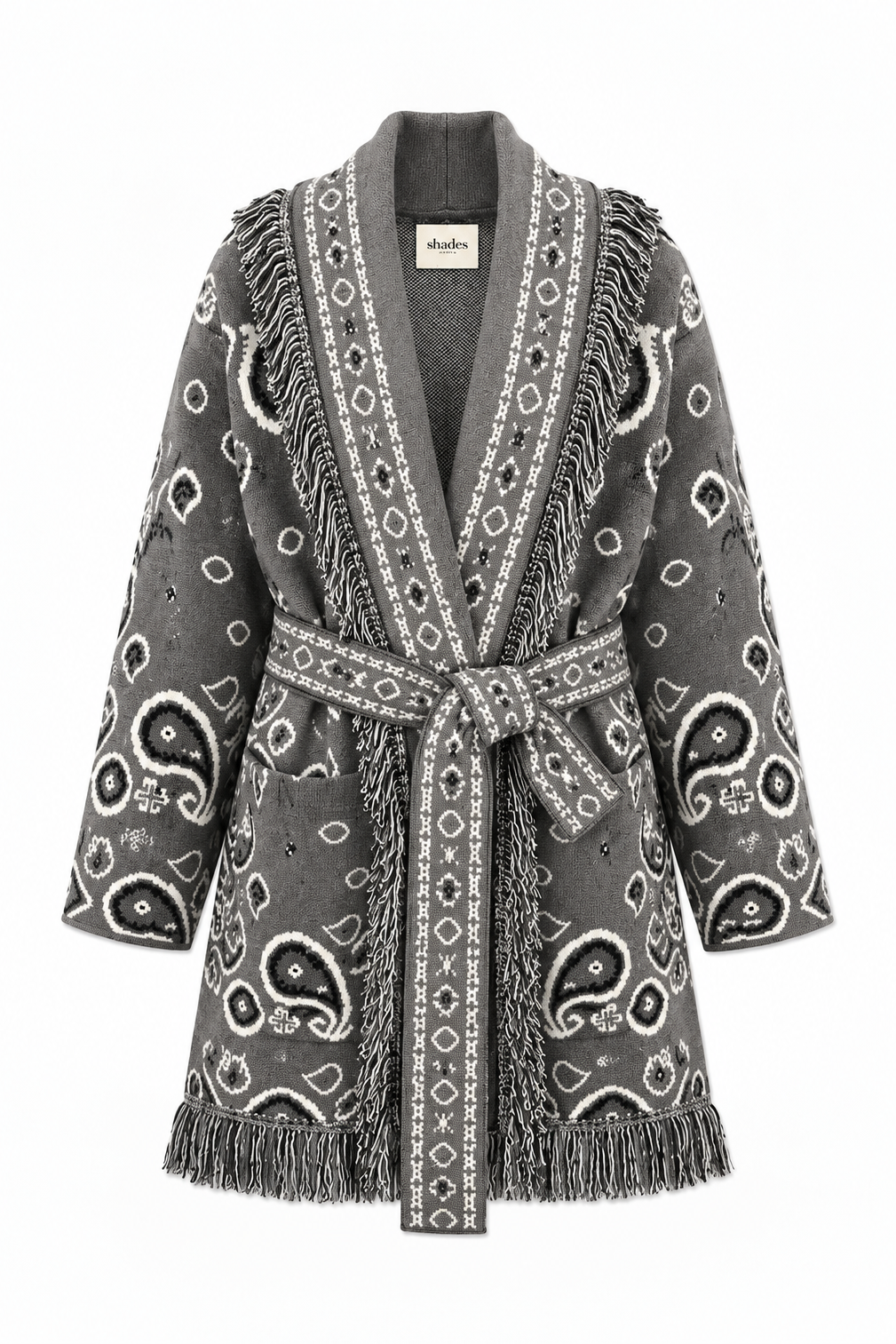 SHADES SELECTION - Anthracite grey  Bandana Cardigan