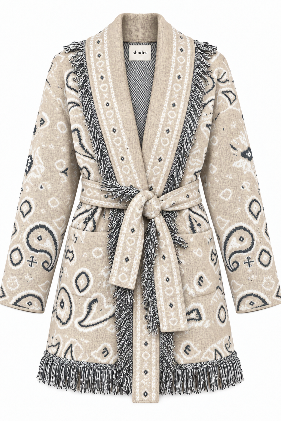 SHADES SELECTION - Beige Bandana Cardigan