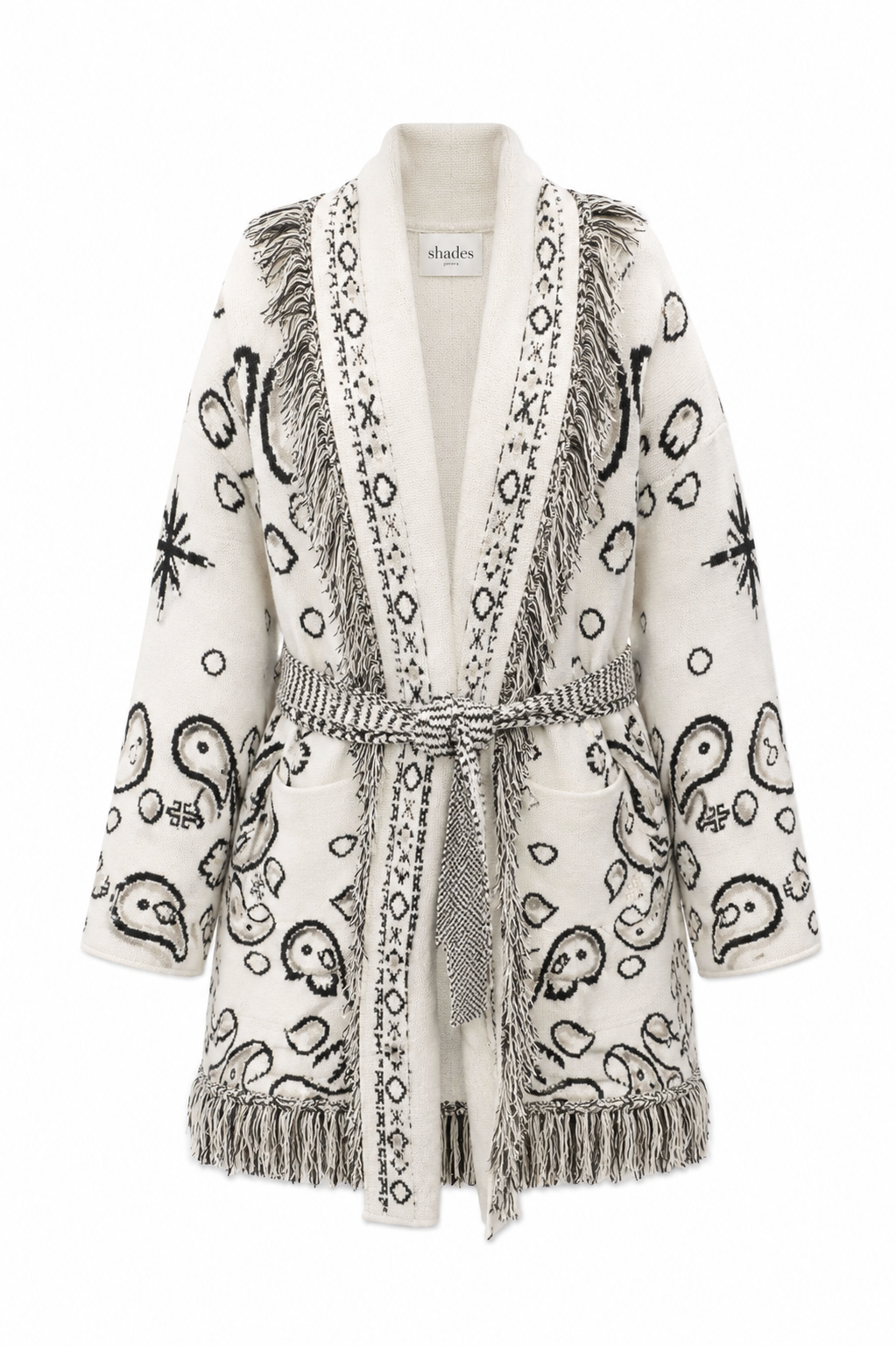 SHADES SELECTION -  Royal White Bandana Cardigan