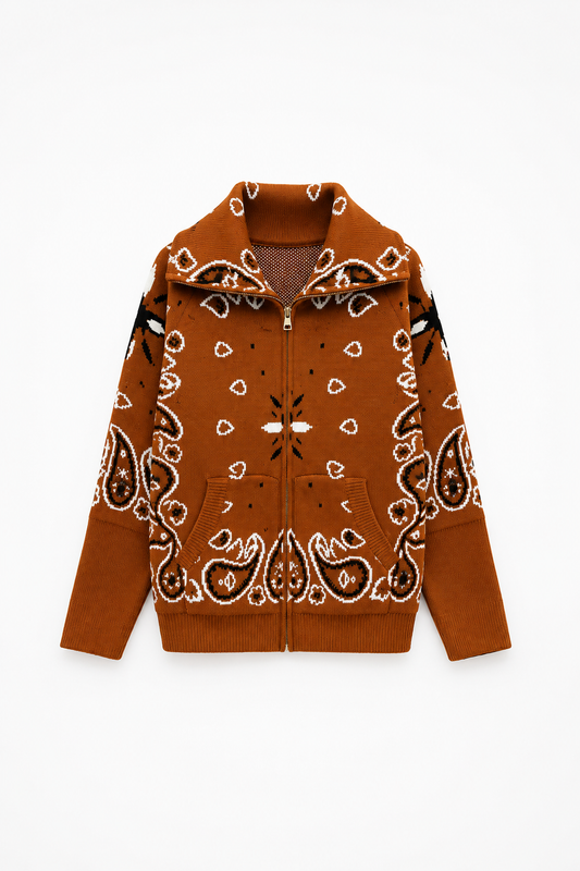 SHADES SELECTION - Copper Bandana Zip Jacket