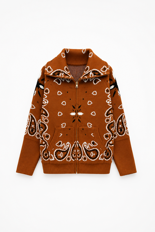 SHADES SELECTION - Copper Bandana Zip Jacket