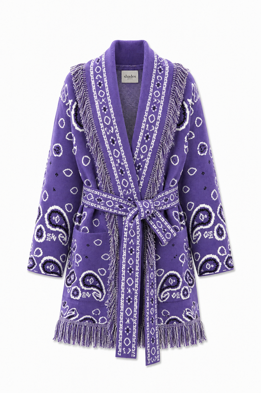 SHADES SELECTION -  Purple Bandana Cardigan